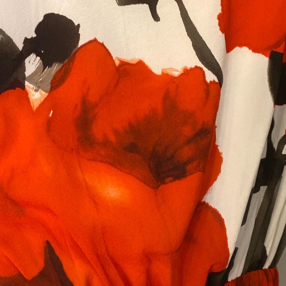 Alice + Olivia Saffron Red Floral Silk Blend Mini Dress Size Small Wedding Chic - Picture 14 of 14